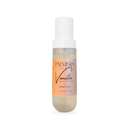 Vanilla Tradewinds Body Mist, 3.5 fl oz / 103 mL bottle by Palmera Glow