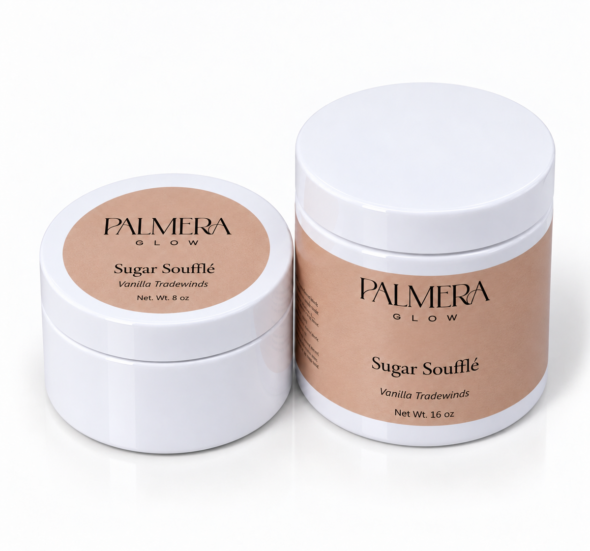 Vanilla Tradewinds Sugar Soufflé, 8 oz and 16 oz jars