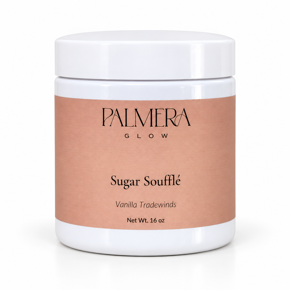 Vanilla Tradewinds Sugar Soufflé, 16 oz jar on a white background